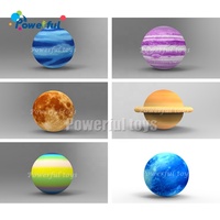 Globe gonflable du système solaire Saturne, neuf planètes, ballon planète Terre avec LED