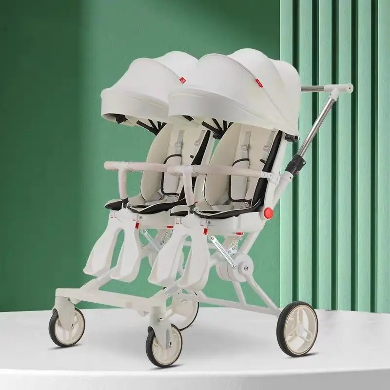 Offroad 3 In 1 Eenvoudig Opvouwbare Kinderwagen Kinderwagen Voor Baby 'S Tweeling Met Autostoeltje