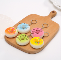 Forme De nourriture Kawaii Squishy Animaux Jouet De Bijoux porte-clés Sac Charme Pendentif, Crème glacée banane Beignet pain grillé Simulation porte-clés