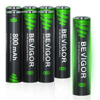Batería Recargable BEVIGOR de 1.2v 800mAh Ni-MH AAA para Juguetes, Control Remoto, Ratón, Reloj, Cepillo de Dientes Electrónico
