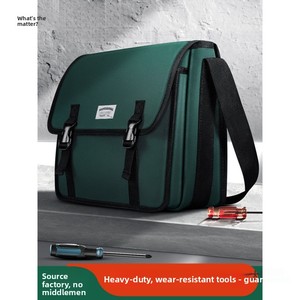 Sac de transport à bandoulière pour électricien et <span class=keywords><strong>charpentier</strong></span>, en toile épaisse et durable, avec fermeture à boucle - Product Image 3