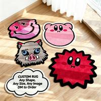 Tapis tufté personnalisé, toutes formes, toutes images, personnage d'anime, tapis en peluche, tapis de décoration personnalisé pour la maison, la chambre à coucher