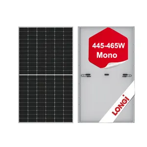 최고 태양 longi 450 와트 440 와트 455 와트 460 와트 태양 에너지 패널 가정용 태양 전력