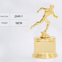 Trofeo Deportivo de Aleación de Zinc Hiperpersonalizado con Impresión UV para Eventos de Caminata/Corrida con Logotipo Personalizado JS40