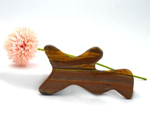 Große Tiger Eye Stone Gesicht Körper Gua Sha Kratz massage Gesichts werkzeug Akupunktur Therapie Trigger punkt Behandlung - Product Image 3