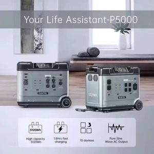 สำหรับสถานีพลังงานแสงอาทิตย์แบบพกพา P5000 Pro 3600W 5120Wh เครื่องกำเนิดไฟฟ้ากลางแจ้ง แบตเตอรี่คลื่นไซน์บริสุทธิ์ พอร์ตเชื่อมต่อรถยนต์ P5000 ความจุสูง - Product Image 3