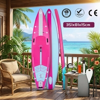 Planche à pagaie gonflable ISUP personnalisée avec logo en PVC, avec dessus souple en matériau Drop Stitch