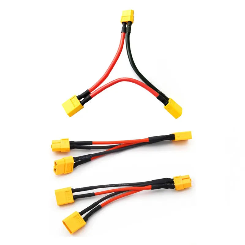 Amass XT30 XT60 Series Parallel Paralel Dual Adapter Connector T Y Splitter Kabel Silicone Extension Wire Cable For Rc Lipo