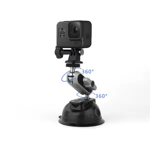 Powerful Suction Cup Camera Car Mount with Tripod Adapter and Phone Holder for GoPro