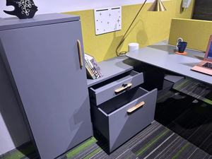 Mobili per ufficio moderni <span class=keywords><strong>computer</strong></span> da tavolo executive manager scrivania con piedistallo mobile - Product Image 4