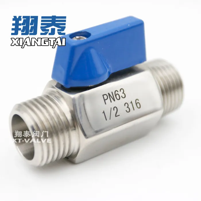 Mini válvula de bola Válvula de calidad para el hogar Válvula pequeña 304 316 Material de acero inoxidable BSP/BSPT/NPT Mini válvula de bola