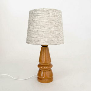 Elegant Hand Carved Wooden Lamps with Polished Woodwork and Handcrafted Shades for <b>Rustic</b> or Modern Decor - Product Image 1
