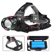 2025 nouveau phare de lumière forte Laser blanc populaire avec torche frontale rechargeable Zoomable LED de charge de type-c pour la pêche en camping
