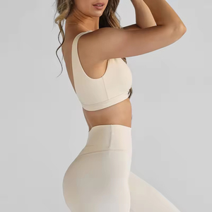 ชุดโยคะ 2 ชิ้น กางเกงเลกกิ้งออกกำลังกายแบบกระชับทรงขาบาน ผลิตจากวัสดุรีไซเคิล พร้อมสปอร์ตบราสำหรับออกกำลังกาย - Product Image 3