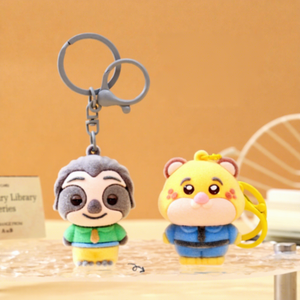 Portachiavi in peluche Judy Nick della serie Cartoon ZOO, ciondolo per lavagna da disegno, portachiavi in peluche - Product Image 1