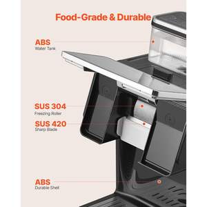 เครื่องทำน้ำแข็งเกล็ดหิมะ Vevor ถังน้ำ 6 ลิตร เครื่องไสน้ำแข็งไฟฟ้า สำหรับทำน้ำแข็งไสและสเลอชี - Product Image 2