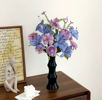 Buket Bunga Peony Buatan Prancis untuk Ruang Tamu, Vas Rangkaian Bunga Buatan Tangan, Dekorasi Bunga Palsu untuk Foto Wisuda, Ornamen
