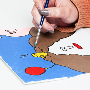 Deli EC280-4 peinture à l'huile cadre <span class=keywords><strong>toile</strong></span> avec cadre lin peint à la main <span class=keywords><strong>acrylique</strong></span> planche à dessin blanc peinture ensemble d'outils - Product Image 5