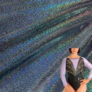 ผ้าไนลอนผสมสแปนเด็กซ์เนื้อมันวาวแบบโฮโลแกรมสะท้อนแสง  สำหรับชุดว่ายน้ำและชุดแสดง  ตัวอย่างฟรี - Product Image 1