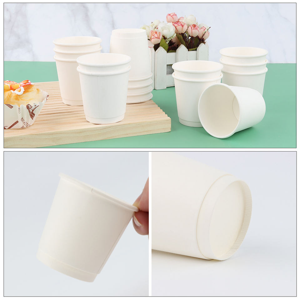 6oz 8oz 9oz 10oz 14 oz 16oz Custom printed logo disposable recycle double wall coffee paper cups with lid for hot drink