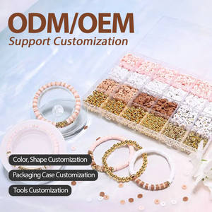 عرض خاص على مجموعة خرز صلصال البوليمر المستدير بتصميم بوهيمي للتخصيص بنفسك لصنع الأقراط والأساور والمجوهرات - Product Image 2