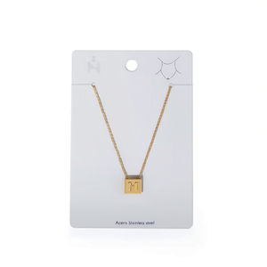 Collar con Colgante de Letra M en Acero Inoxidable de 12x14cm, Cadena de Moda - Product Image 1