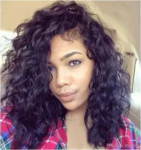 Hot Sale bob lace frontal Wave Free Style human hair wigs with bangs 13*4 African American Natural Hair Wigs