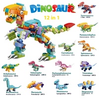 Nuevo XINGLE Juego de Bloques de Construcción de Dinosaurio Tiranosaurio Rex para Niños, Escala 1:150, Plástico ABS, Educativo, DIY, 12 Piezas, 5-7 Años