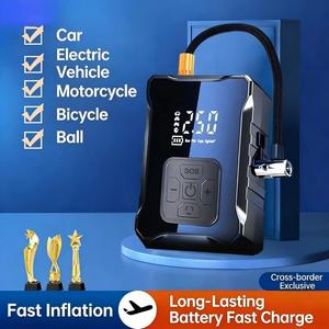 Pompe à air portable sans fil pour voiture, <span class=keywords><strong>gonfleur</strong></span> de pneus électrique numérique 150 PSI, 4000 mAh, gonflage rapide, pompe automatique pour véhicule, <span class=keywords><strong>vélo</strong></span>, ballon - Product Image 2