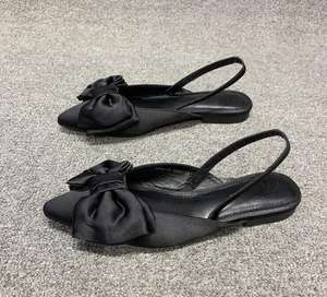 Summer Fashion Bow Upper Light Weight Outdoor <b>Platform</b> <b>Ladies</b> Shoes Pointed Toe Beauty Mules for Women New Style <b>Sandals</b> - Product Image 1