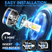 Phare LED de voiture haute puissance 90000LM 320W H7 H8 9005 9006 H1 6000K 12V avec puces 5080 pour feux de route, feux de croisement et antibrouillard – Idéal pour le remplacement