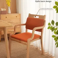 Chaise de table ergonomique pour personnes âgées avec dossier et accoudoirs rembourrés, mobilier pour maisons de retraite et centres de bien-être pour personnes âgées