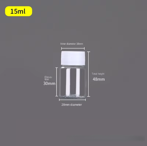 Bottiglia di plastica trasparente PET flacone per capsula pillola caramella reagente cosmetico in polvere solida medicina con coperchio a vite - Product Image 5