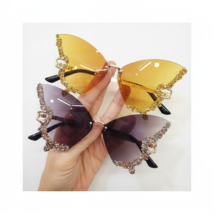 Women's Light Gradient <b>Butterfly</b> Shape Cubic <b>Sunglasses</b> Unique Fashion Accessory - Product Image 1