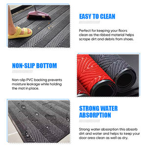 Tapis de sol antidérapant commercial en polyester pour <span class=keywords><strong>paillasson</strong></span> d'<span class=keywords><strong>entrée</strong></span> extérieur pour hôtel et <span class=keywords><strong>immeuble</strong></span> de bureaux - Product Image 5