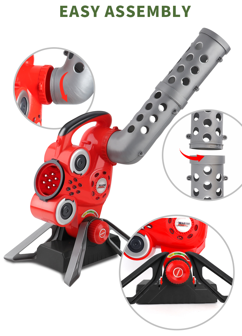 Machine à lancer des balles de baseball électrique pour enfants - Rouge Machine à lancer des balles de baseball électrique pour enfants - Rouge