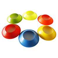 Cônes d'entraînement de football multifonctionnels, aides à l'entraînement de football, disques de marquage, supports de ballon à large ouverture, matériau PE à trou rond