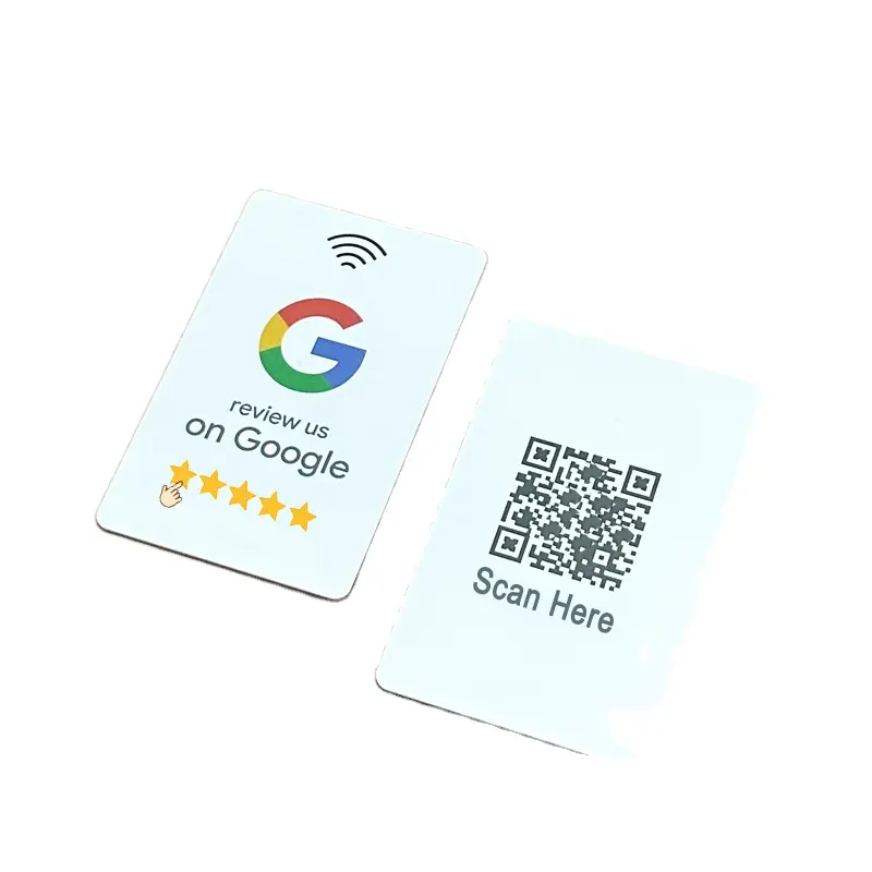 NTAG 213 einzigartiges QR-Programm NFC-Tap-Karten Google Review NFC-Visitenkarte