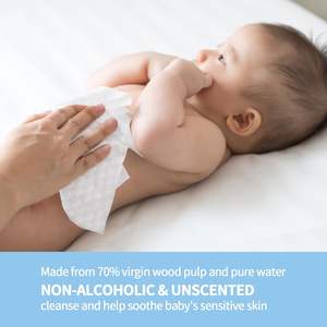<span class=keywords><strong>Toallitas</strong></span> húmedas para bebé sin perfume de tela de planta natural de marca personalizada <span class=keywords><strong>Toallitas</strong></span> húmedas de agua suaves para limpieza de bebés - Product Image 3
