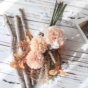ช่อดอกไม้ประดิษฐ์ CallaFloral สีพีช ดอกโบตั๋น ดอกแดนดิไลออน สำหรับตกแต่งงานแต่งงาน ตกแต่งบ้าน แขวนผนัง รุ่น CF01220 - Product Image 2