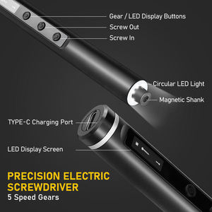 <span class=keywords><strong>Glede</strong></span> Jeu de tournevis électriques de précision à couple à 5 vitesses 3.7V sans fil rechargeable DIY Iphone Outils de réparation Tournevis électriques - Product Image 3