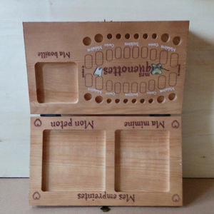 Wooden Kids Deciduous <strong>Tooth</strong> Box Keepsake Organizer Container Baby Milk <strong>Teeth</strong> Box for Baby <strong>Teeth</strong> and Lanugo <strong>Tooth</strong> <strong>Fairy</strong> Tray <strong>Bags</strong> - Product Image 2
