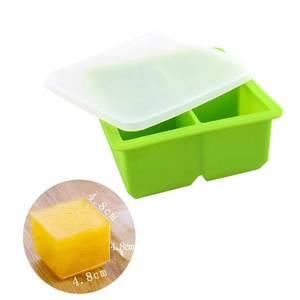 Moule à glaçons en silicone à 4 cavités avec couvercle, grande taille, en forme de tasse, pour crème glacée - Product Image 2