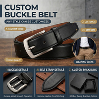 Ceinture en cuir de haute qualité pour hommes, boucle à ardillon en alliage de zinc brossé, ceintures en cuir véritable de luxe, accessoires de mode