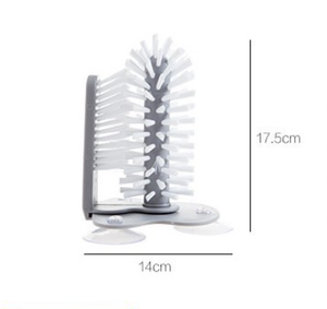 Brosse de nettoyage 2-en-1 rotative pour tasses et verres, à fixation murale par ventouse, pour cuisine et vaisselle, vente en gros - Product Image 4