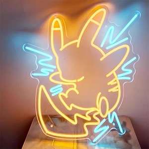 Enseigne néon LED PVC 5V personnalisable pour la décoration intérieure des chambres d'enfants Caractéristiques d'éclairage paysager extérieur Violet Bleu - Product Image 2