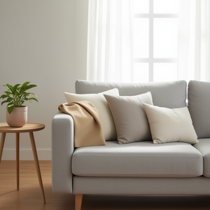 ผ้าลินินเลียนแบบสีกากี ขนาด 80x100 ซม. สำหรับทำปลอกหมอนอิง - Product Image 2