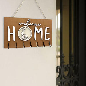 Crochets de rangement pour clés en bois classiques, ornements muraux décoratifs, artisanat, fournitures de bureau personnalisées en une seule pièce - Product Image 3