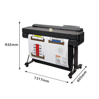 Printer Inkjet Format Besar T650 A0 untuk HP, Teknik CAD, dan Gambar Reka Bentuk T650 A0-36 Inch 4 Warna