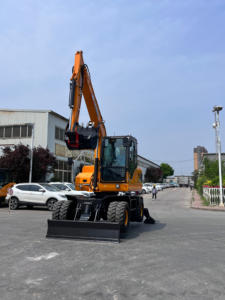 Costruzione a buon mercato escavatore a ruote 7 8 9 Ton quattro ruote motrici Mini escavatore - Product Image 4